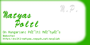 matyas poltl business card